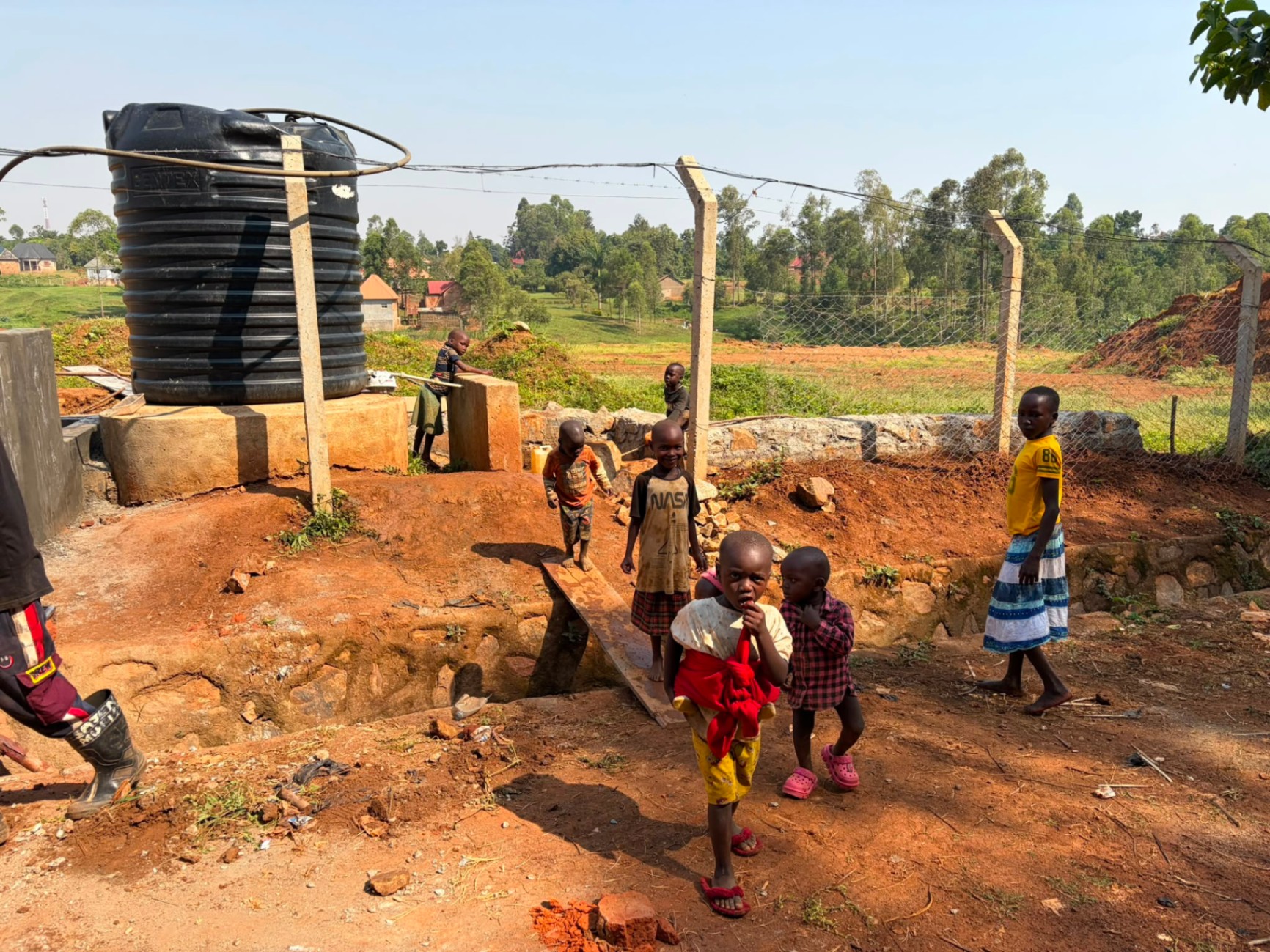 The new water tank installed at the Mawero community water point in Busia