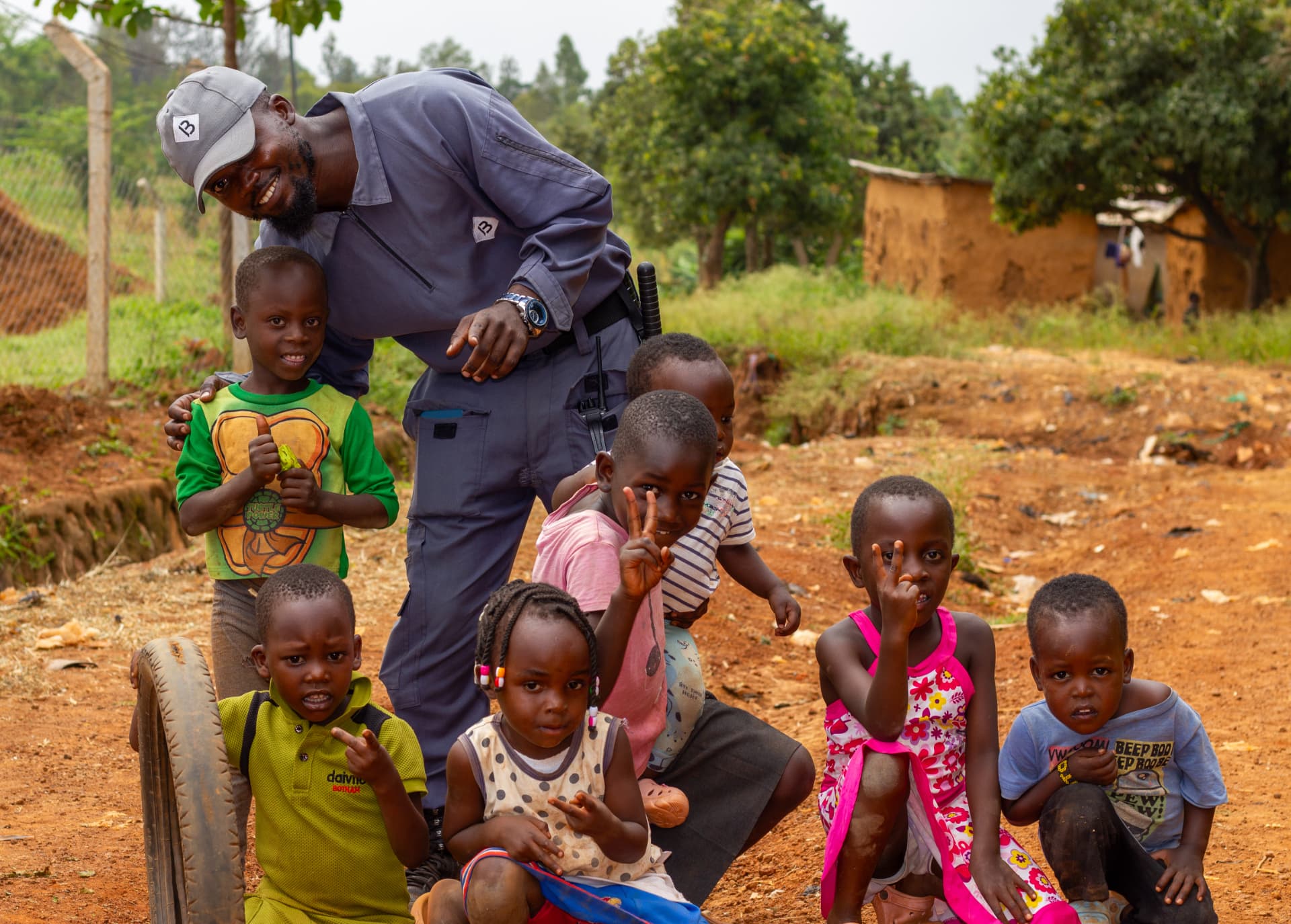 Burlcore Foundation trustees meeting community members in Busia, Uganda